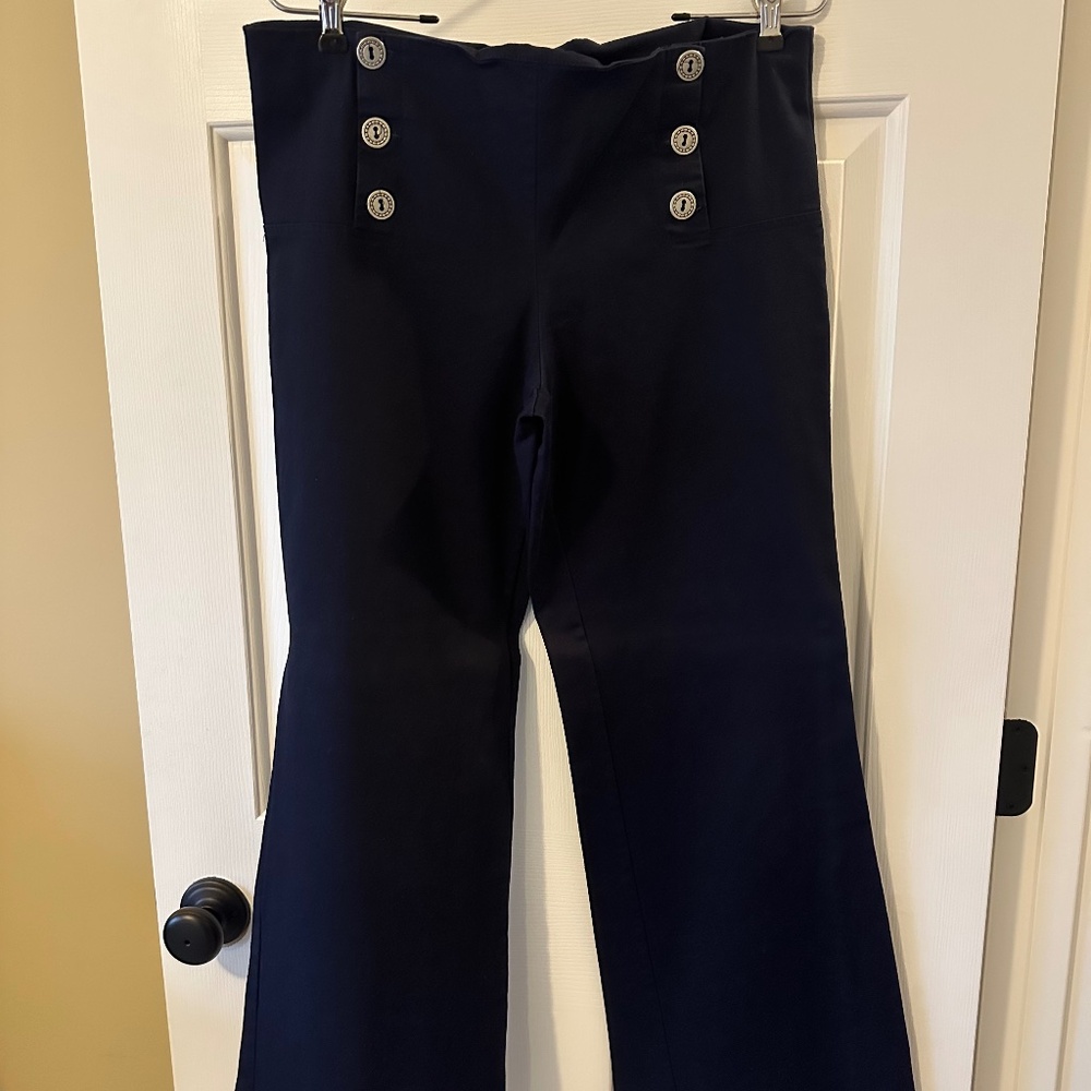 Flat front women's navy sailor pants - Ing brand - L
